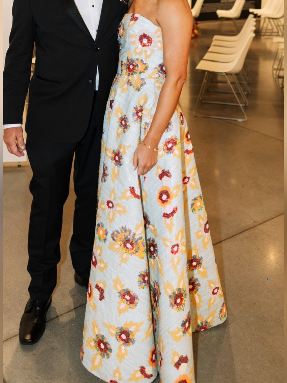 Helsi Celine Strapless Floral Strapless A-Line Gown - Picture 1 of 4